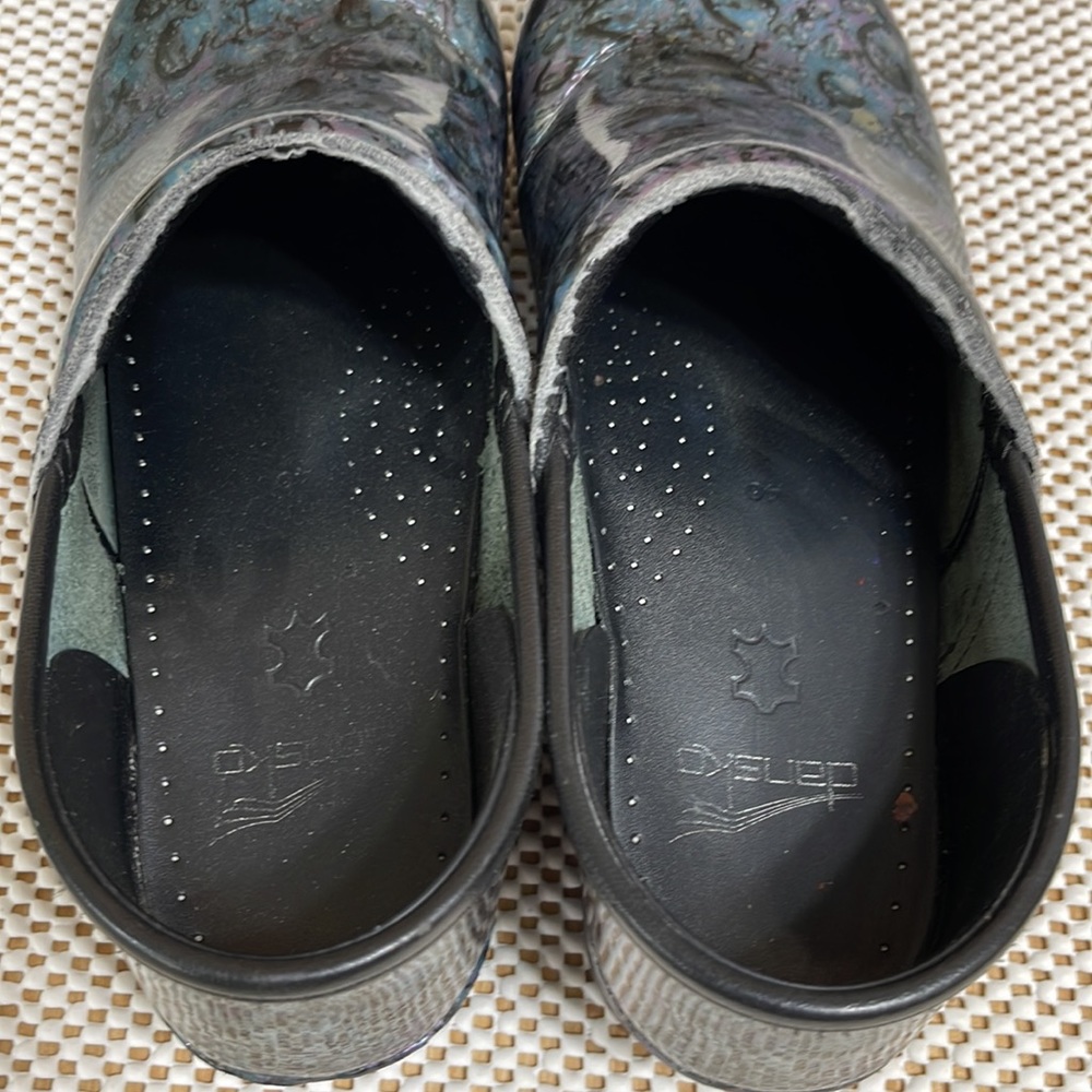 Dansko Professional Clogs Bluepurple Bubblerain Drop- Sz 40/9.5/10 - Picture 4 of 10